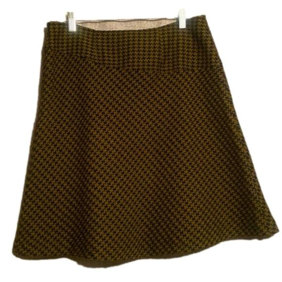 Y2K, Twee, houndstooth mini Skirt with Asymmetrical Waist, Size 10 - Picture 3 of 6